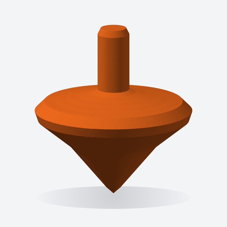 Classic Spinning Top 3D printable STL model